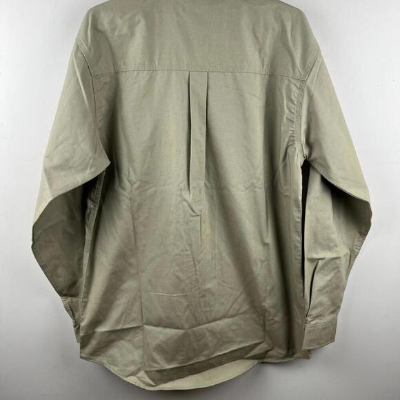 Carhartt Cintas Tradesman Workshirt 384 Khaki Button Down Shirt Men's M Workwear - Picture 3 of 8